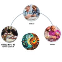 Puzzle De Madera En Forma Irregular Juego Interactivo Familiar Regalo Elegante Para Adultos Reducción De Estrés Gratitude - details 2