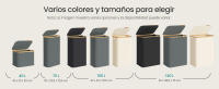 SONGMICS Cesto de Ropa con Tapa, Recogedor de Colada Estrecho, Tejido de Oxford, Plegable, Marco de Bambú, Lavadero, Dormitorio y Salón, 70 L, 42 x 22,5 x 70,5 cm, Gris Pizarra - details 1