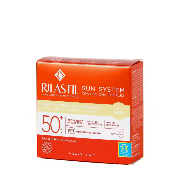 Rilastil sun system compacto color beige spf50+ 10 gr - 1