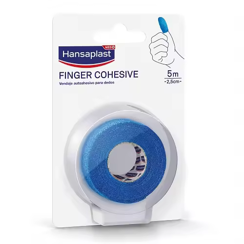 Hansaplast Venda Cohesiva Protección Dedos Resistente Al Agua Azul 5x2,5 - 1