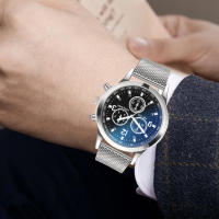 Reloj De Pulsera Deportivo De Lujo Para Hombres Relogio Masculino ISHOWTIENDA Cuero Correa De Acero Inoxidable Movimiento Cuarzo Estilo Simple - details 0
