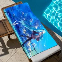 Toalla Deportiva Rápida Secado M-Miku-U Dibujos Animados Suave Para Viaje Gimnasio Sauna Spa Baño Camping Playa Tamaño 100x200CM - details 4