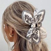 Pinza Para El Cabello Vintage Doble Cara Con Flores De Cashew Y Corazón Lazo De Alta Calidad Estilo Fashion Para Mujeres - details 4