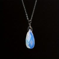 Collar De Cristal Rosa Amatista Pendentivo De Piedra Natural Para Mujer Joyería Regalo Forma De Gota De Agua Corte En Rostro - details 7