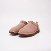 Botas De Nieve Para Mujer Con Piel De Oveja Y Lona De Lana Térmica Botines De Tobillo Slip-On Zapatos Casuales De Invierno - details 8