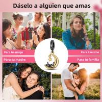 Encantos De Viaje Para Café Plata Charms Para Perros Y Gatos Corazón De Cuentas Adecuados Para Pulsera Original DIY Tendencia Clásica Vintage Romántica - details 376