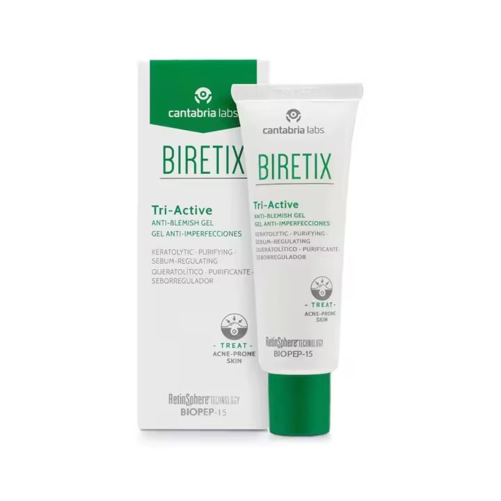 Biretix Tri Active Gel Anti-Imperfecciones, 50 Ml / Previene y Corrige Granos y Marcas de Acné. - 1