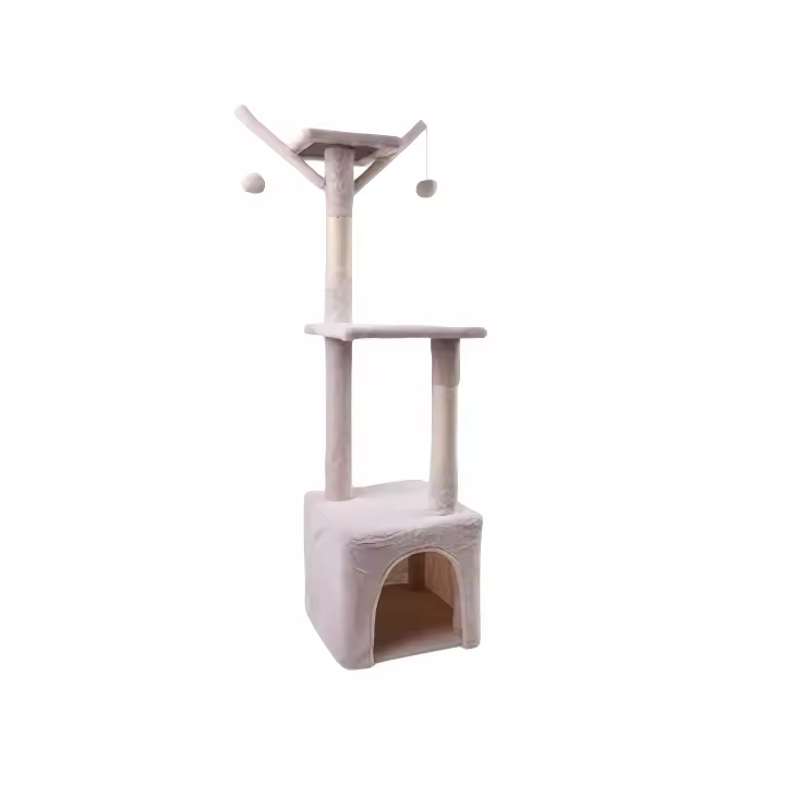 YUEJIA Árbol para gatos 110 cm con cueva, rascador y juguetes – Torre compacta para gatos con plataforma - 1