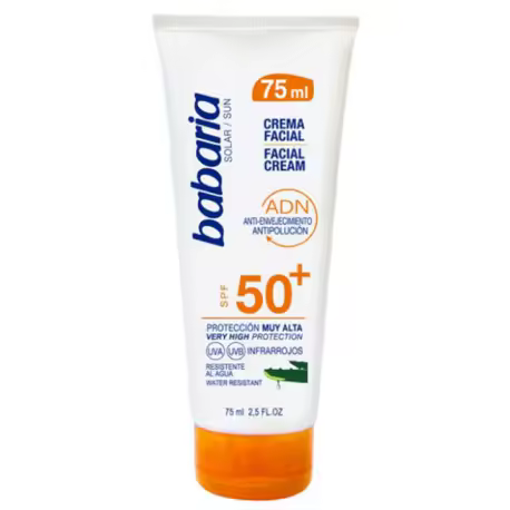 BABARIA CREMA PROTECTORA SOLAR FACIAL SPF 50+ ALOE VERA 75ML - 1