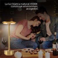 Lámpara De Escritorio LED Recargable Impermeable De Aleación De Aluminio Con Iluminación Para Lectura Y Camping Estilo Moderno Metal Negro - details 7