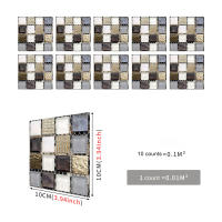 Papel Tapiz De Mosaico Impermeable Autoadhesivo 3D Para Cocina Baño Decoración Del Hogar Adhesivo De Pared PVC Clásico - details 31