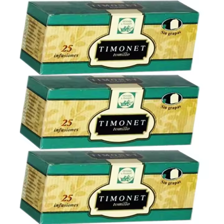 3 cajas de Timonet 25 infusiones de tomillo Herbes l'Alcoia 8426614010013 - 1