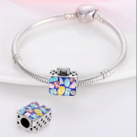 Encantos 925 Para Pulseras Originales 3MM Con Encantos De Tierra Plano Globo Calor Aire Cámara Viaje Joyería DIY Plata De Ley Zirconia - details 9