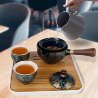 Tetera Y Infusor De Porcelana Con Rotación De 360 Grados Set De Té Chino Gongfu Forma Elegante De Cerámica Para Puer - details 13