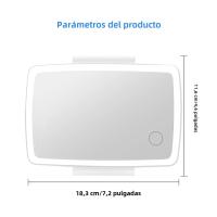 Espejo De Maquillaje Recargable Con Sensor Táctil Para Coche Pantalla Grande Espejo De Vestíbulo Para Automóvil - details 12
