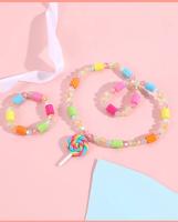 Juego De Joyería Para Niñas Con Collar Y Pulsera De Bolas Dulces Y Lollipop Charm Regalo De Cumpleaños Para Niñas - details 4