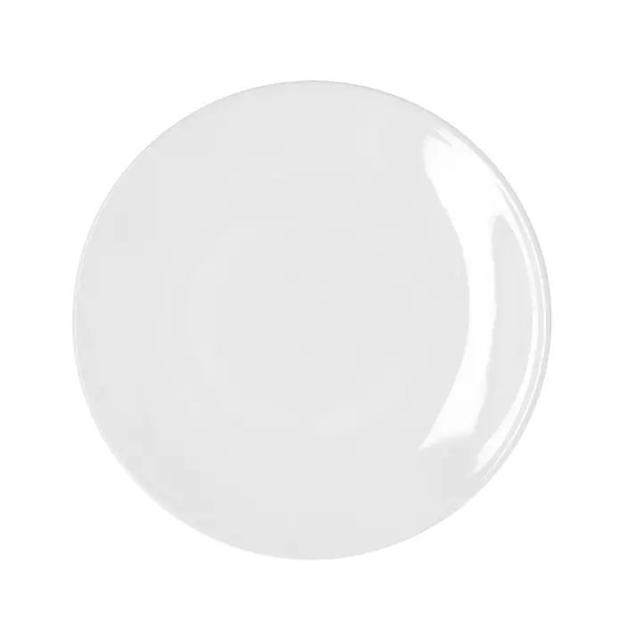 BIDASOA GLACIAL COUPE Plato Llano Porcelana 25,5CM Blanco Brillo Acabado profesional de alta resistencia Apilable - 1