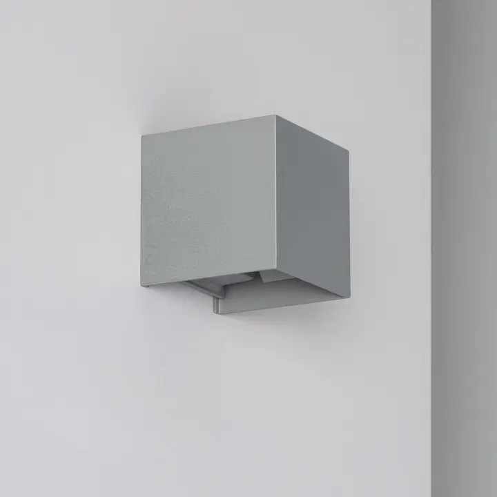 Ledkia Aplique de Pared Exterior LED 6W Aluminio Iluminación doble Cara Eros Gris 2700K Blanco Cálido - 1