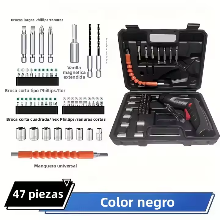 Kit De Destornillador Eléctrico Sin Cable 3.6v Con Batería De Litio 1800mAh Herramientas Domésticas De Mantenimiento Y Reparación Mini Taladro Eléctrico - 1
