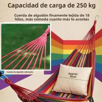 Silla De Hamaca Doble De Tela Para Exteriores Anti-Rollo Para Jardín Camping Habitación Uso En La Selva Descanso Para Adultos - details 9