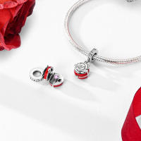 Encantos Originales 925 Platinados Para Mujer Con Zirconia Joyería Moda Para Pulseras Hechas De Cuentas De Moda - details 32