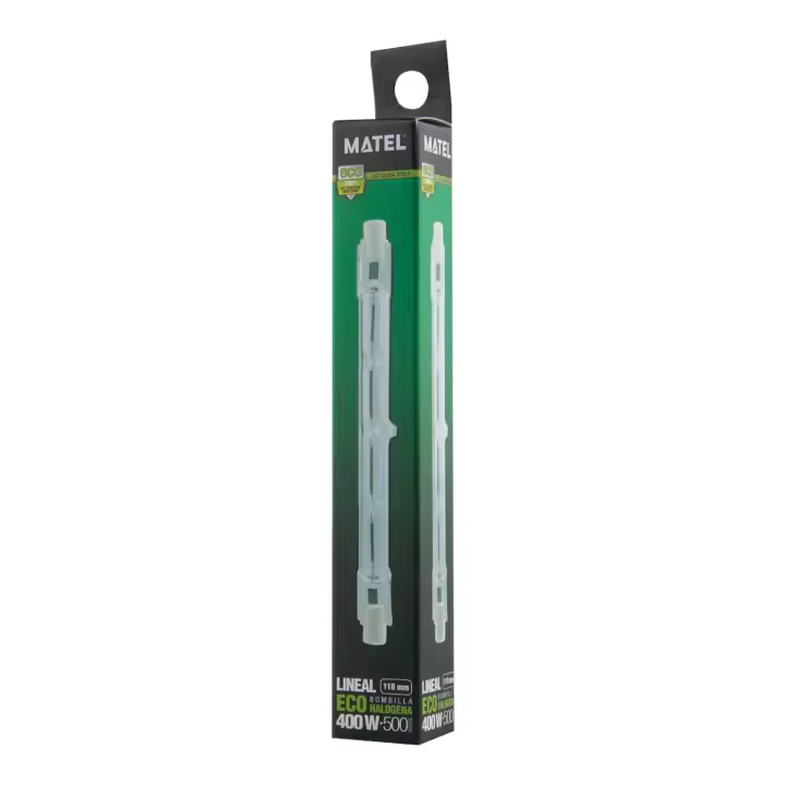 Bombilla Halógena Lineal 118mm Luz Calida 2700K 400W Eco Matel - 1