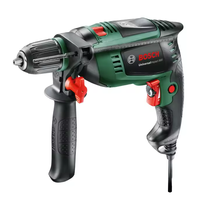 Bosch - Taladro Percutor con Cable - UniversalImpact 800 - 800W, con Kickback Control y Maletín - 1