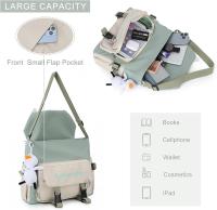 Lindo Bolso de Mensajero para Niñas Adolescentes y Mujeres, Bolsos de Mensajero Kawaii, Bolso de Hombro Tipo Bandolera con Alfileres y Colgante - details 2