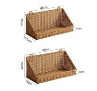 Cesta De Almacenamiento Plegable Imitación Rotura Montada En La Pared Organizador De Estante Inclinado Para Cocina Sala De Estar Baño Dormitorio Balcon - details 9