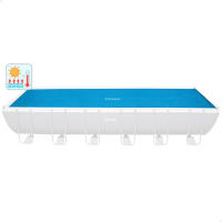 INTEX - Cobertor solar piscina rectangular, 732x366 cm, lona piscinas hinchables y desmontables, reduce la evaporación del agua, conserva la temperatura, con orificios de drenaje - details 0