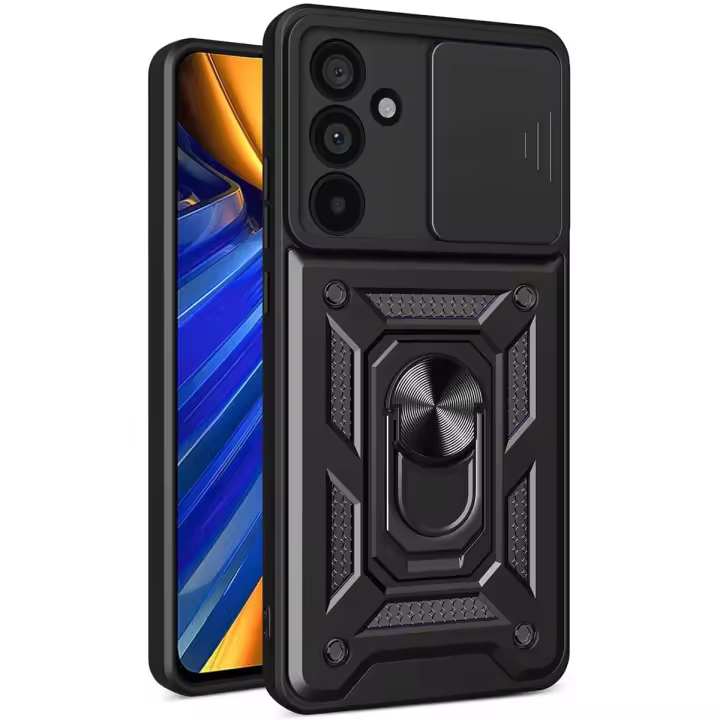 Funda Tough Armor con Anillo Giratorio Negra para Samsung Galaxy A56 5G - 1
