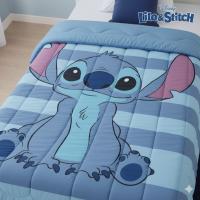 Edredón Stitch Azul 170x270 cm - Diseño Oficial Disney, Suave y Ligera para Cama Infantil Estilo Divertido-Mister License Company Sl. - details 0