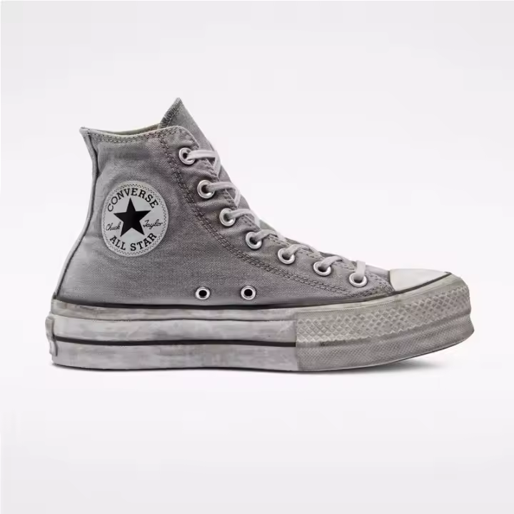 Zapatillas Grises Converse Plataforma Chuck Taylor All Star Smoked Canvas - 1