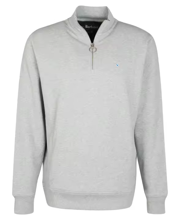 Barbour Pullover Rothley Half Zip Grey Marl - 1