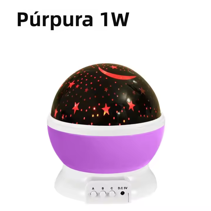 Proyector De Estrellas Nebulosa Para Niños Luz Nocturna Con Cable USB Cambio De Color 12 Colores Rotación 360 Grados Regalo Romántico Para Mujeres Y Niños - 1