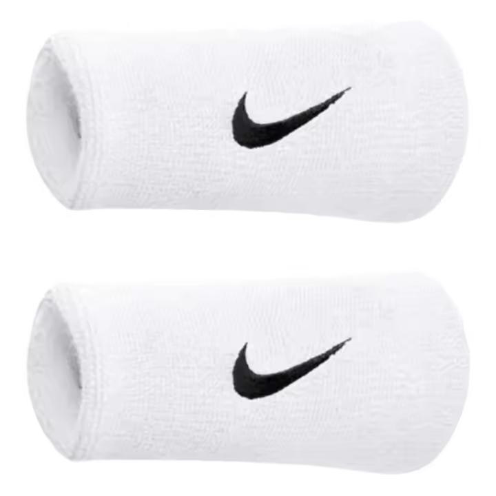 Muñequeras Nike Swoosh Double Pack 2 Unds Blancas Nnn05101Os Wristband - 1