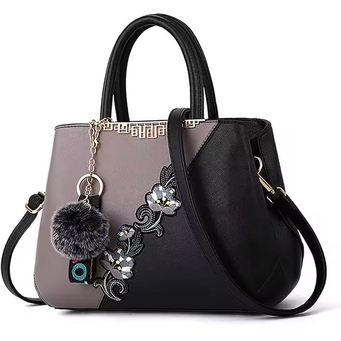 Bolso De Mano Para Mujer, Con Asa Superior, Elegantes Bolsos De Hombro, Bolsos Clásicos, Bolso Bandolera Para Mujer, Bordado - 1
