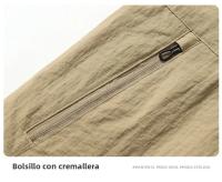 Chaqueta Casual Para Hombres Talla Grande Primavera Otoño Cuello Erguido Estilo Regular Cierre De Cremallera Material Poliéster - details 19