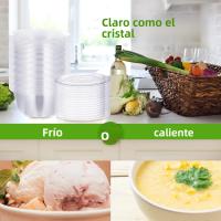 Juego De 50/100 Copas De Plástico Desechables De 300ml 10oz Con Tapa Transparentes Para Alimentos Postres Pasteles Snacks Servicio De Fiesta - details 4