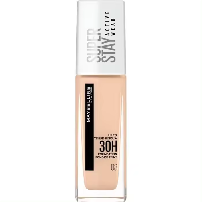 BASE DE MAQUILLAJE MAYBELLINE SUPER STAY 30H 03 TRUE IVORY 30ML - 1