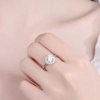 Anillo De Moissanita 2ct En Plata De Ley 925 Para Mujer Joyería De Boda Y Compromiso Calidad Superior Moda Fiesta - details 1
