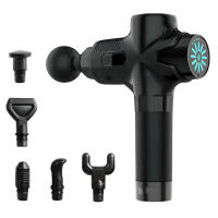 OZIO FITNESS Pistola Masaje con 6 Cabezales y 30 Velocidades Ajustables Profesional Negro Fitness Musculación Recuperación - details 0