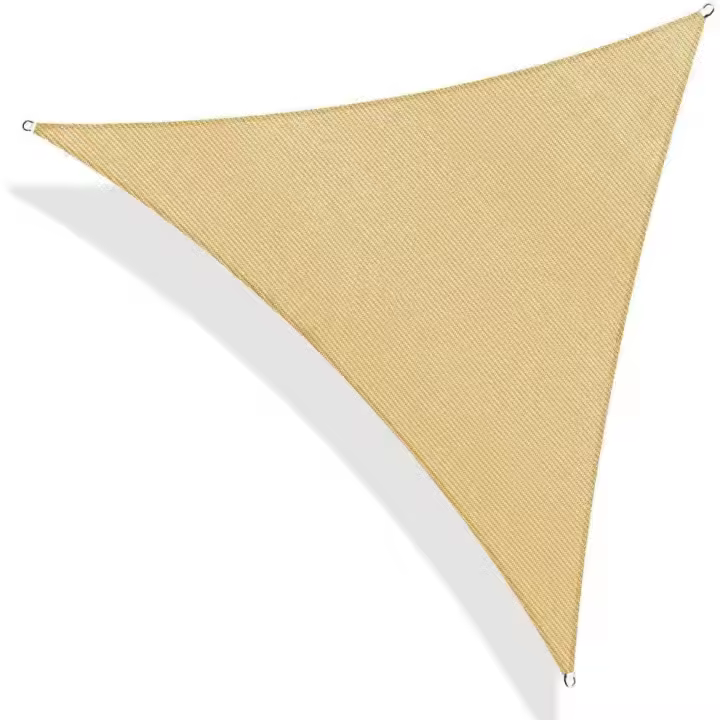 Gerimport Parasol Triangular Nailon Crema 3.05 X 4.3 Metros - Cenadores y Pérgolas - 1