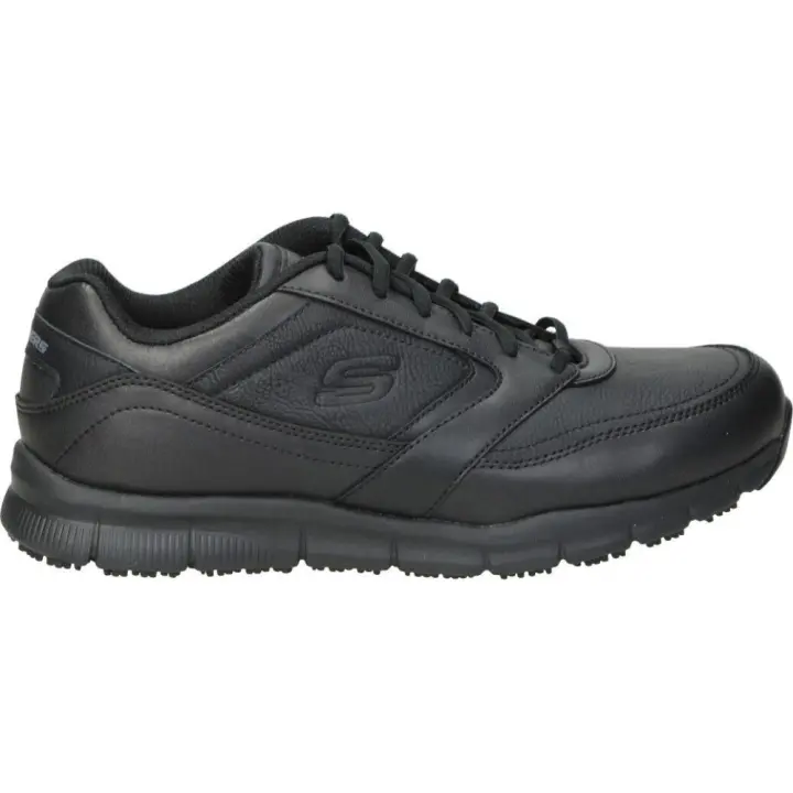 SKECHERS | Zapato de Trabajo Skechers Nampa para Hombre – Zapato en Color Negro con Cordones Para Trabajar – Modelo 77156EC-BLK - 1