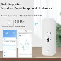 Sensor De Temperatura Y Humedad WiFi Tuya Control Remoto Por App Para Hogar Inteligente Compatible Con SmartLife Yandex SmartLife Alexa - details 4