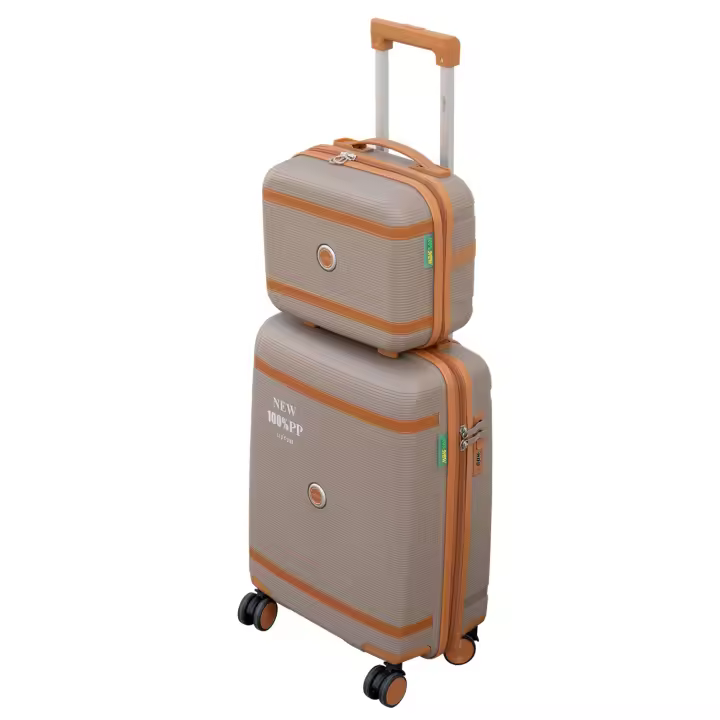 S7 STAR Juego de 2 maletas de viaje, Báscula de equipaje, Carcasa Ligera de PP, Asa con bloqueo a 3 alturas,Maleta grande, mediana y de cabina con un neceser,Trolleys,Ruedas Silenciosas Giratorias, Cerraduras de combinación,Equipaje de Bodega - 1