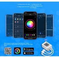 Fita LED RGB Con Micrófono Integrado Y Control Por App Sensible a La Música DC12V Flexible Para Iluminación Smart Bedroom - details 4