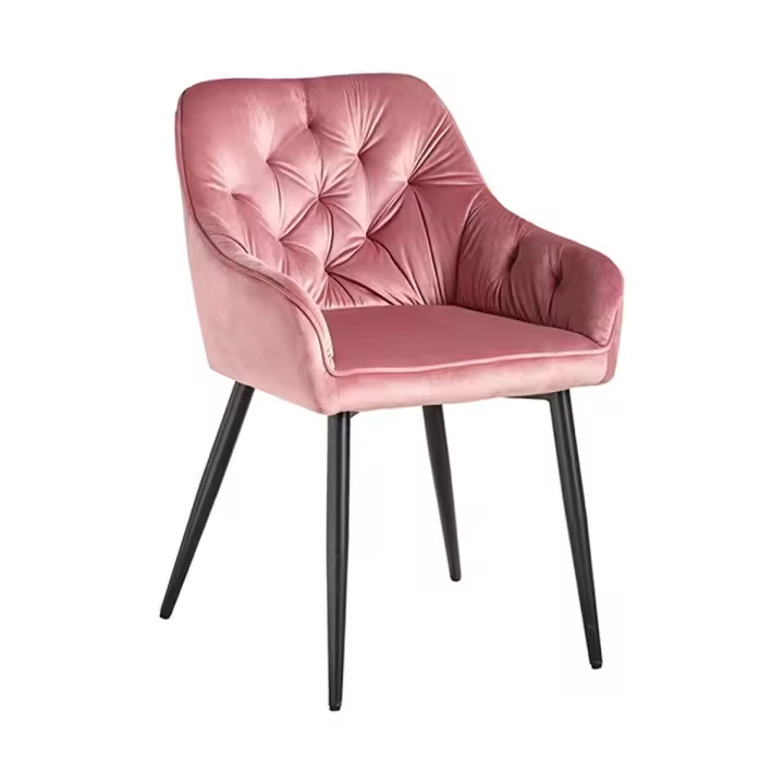 Regalos Miguel - Sillas Comedor - Silla Salle Terciopelo - Rosa - 1
