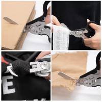 Tijeras De Emergencia Médica Plegables 6 En 1 Kit De Primeros Auxilios Para Supervivencia Al Aire Libre Herramienta EDC Con Funda Accesorio - details 3