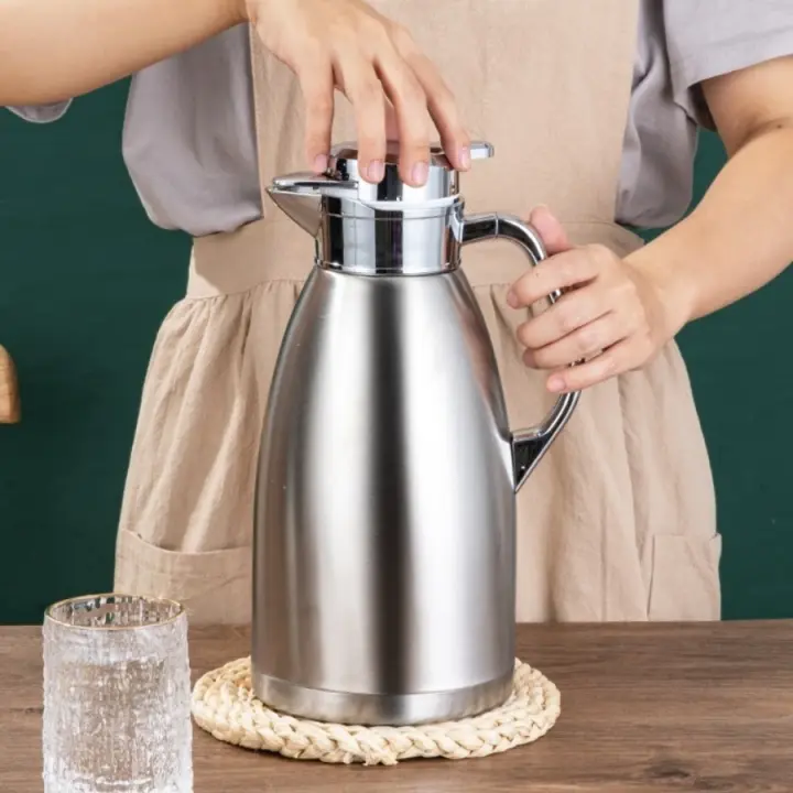 Tetera Romana De Acero Inoxidable SUS304 Con Aislamiento a Vacío Gran Capacidad Para Café Tetera De Camping Para El Hogar - 1